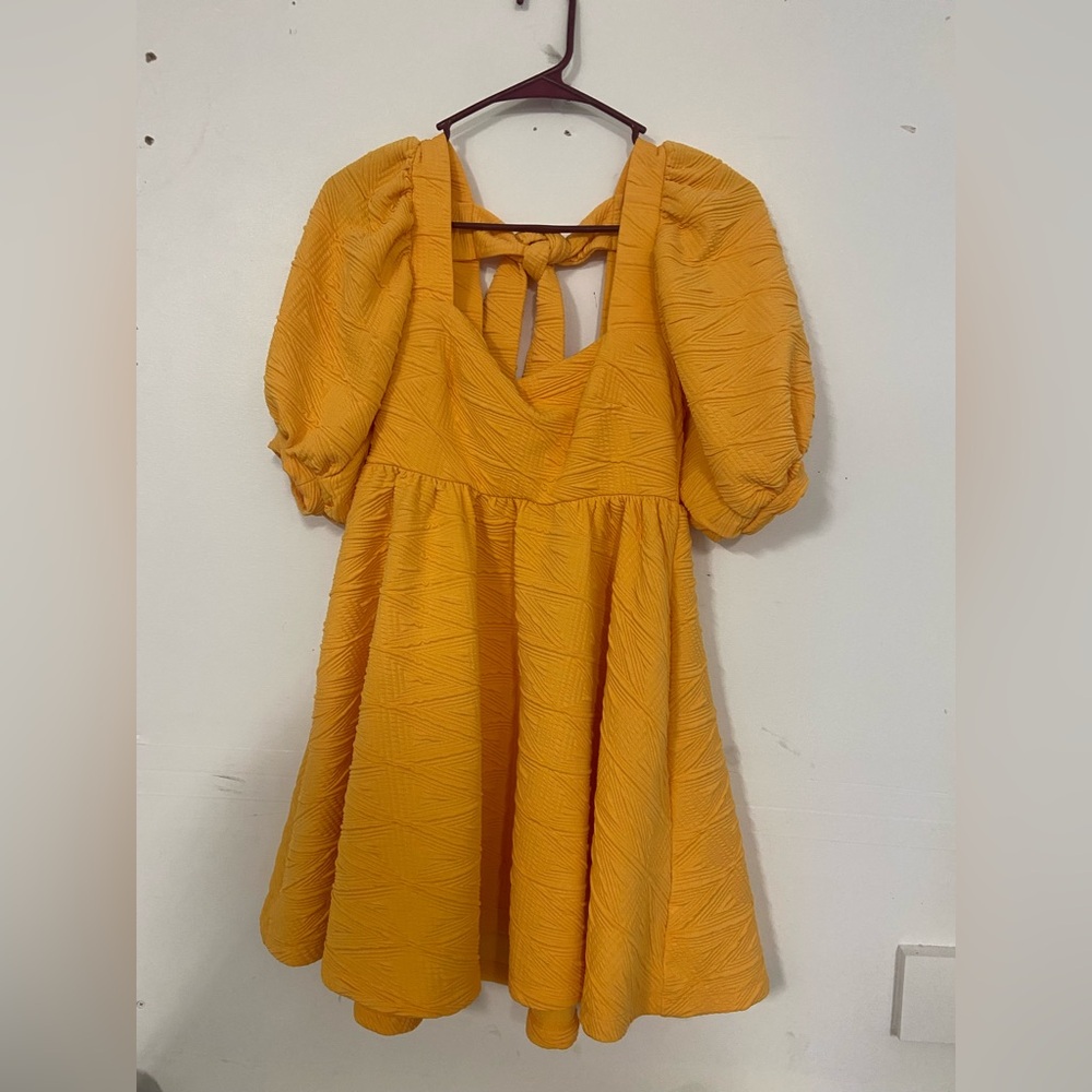 Free People Golden Orange Mini Dress